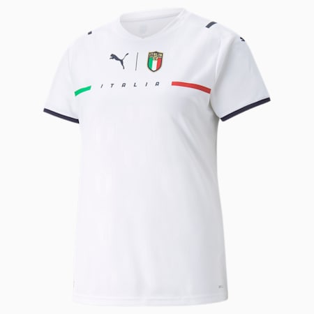 Damska replika koszulki wyjazdowej FIGC, Puma White-Peacoat, small