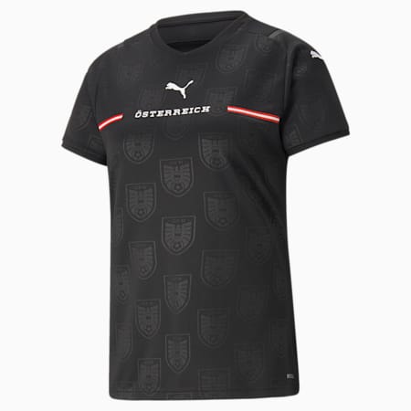 Camiseta réplica de la 2.ª equipación de Austria para mujer, Puma Black, small
