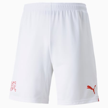 Switzerland Replica Men's Shorts, Puma White-Puma Red, small