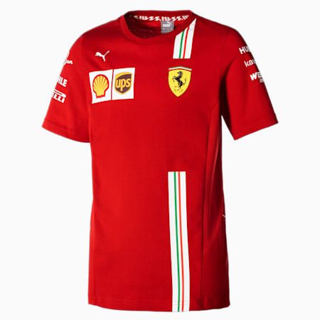 T-Shirt Scuderia Ferrari Team Youth Motorsport, Rosso Corsa, small