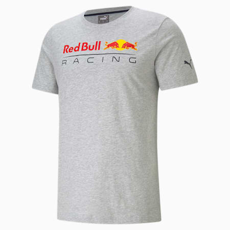 Red Bull Racing Logo Men's Tee, Light Gray Heather, small-SEA