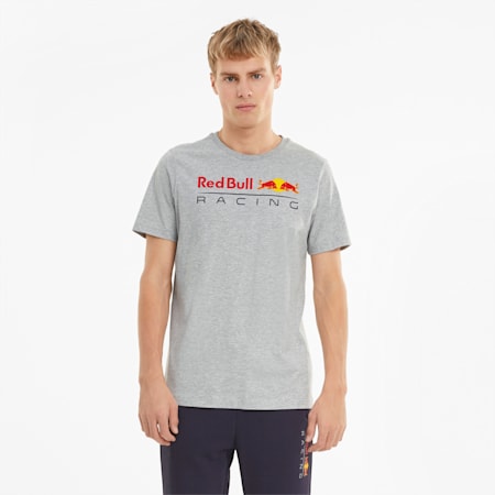 Red Bull Racing Logo Men's Tee, Light Gray Heather, small-PHL