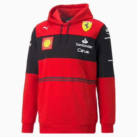 Scuderia Ferrari Team Men's Hoodie, Rosso Corsa, small-AUS