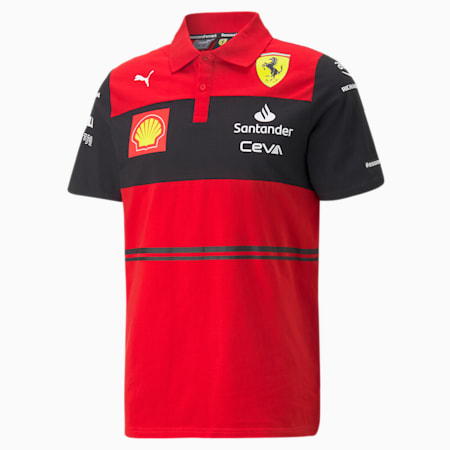 Scuderia Ferrari Team Men's Polo Shirt, Rosso Corsa, small-PHL