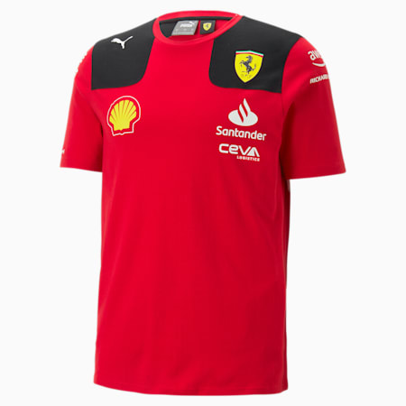 T-shirt Scuderia Ferrari 2023 Team Replica Charles Leclerc da uomo, Rosso Corsa, small