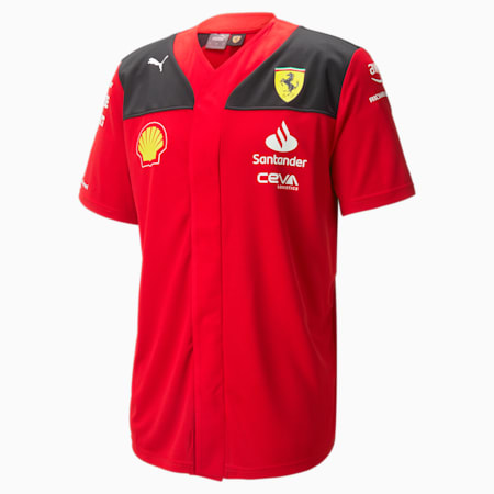 Camiseta de béisbol Scuderia Ferrari 2023 para hombre, Rosso Corsa, small