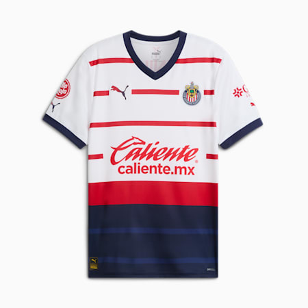 Chivas 23-24 Away Men's Soccer Replica Shirt, PUMA White, small