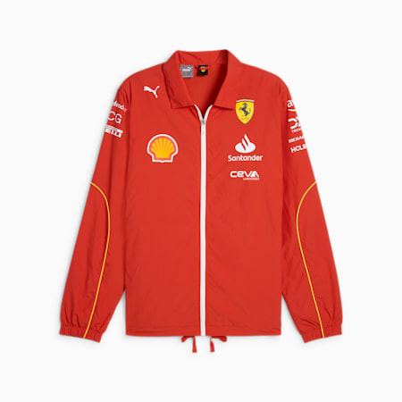 Scuderia Ferrari Team Men's Bomber Jacket, Burnt Red, small-AUS