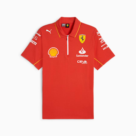 Polo Scuderia Ferrari Team da uomo, Burnt Red, small