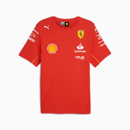Scuderia Ferrari-team T-shirt voor heren, Burnt Red, small