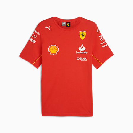 T-shirt Scuderia Ferrari Team da uomo, Burnt Red, small