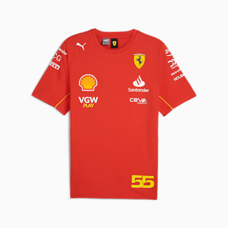 Camiseta Scuderia Ferrari Sainz, Burnt Red, small
