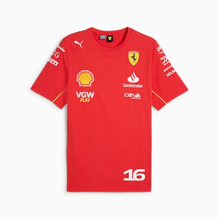 Scuderia Ferrari 2024 Replica Collection Leclerc Tee, Burnt Red, small-AUS