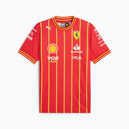 Camiseta de fútbol Scuderia Ferrari Team para hombre, Burnt Red, small