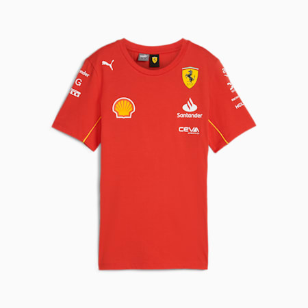 T-shirt Scuderia Ferrari Team da donna, Burnt Red, small