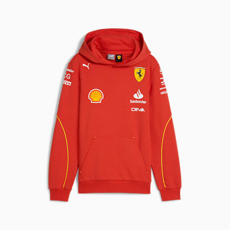 Felpa con cappuccio Collezione Replica Team Scuderia Ferrari 2024 per bambini PUMA