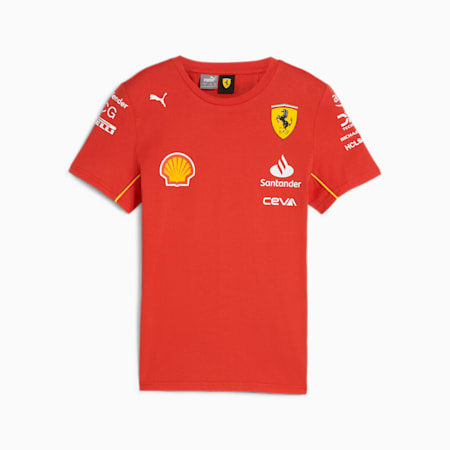 T-shirt Scuderia Ferrari Team da ragazzo, Burnt Red, small