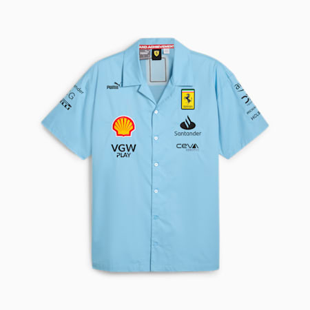 Męska koszula Scuderia Ferrari Team Miami, Lazor Blue, small