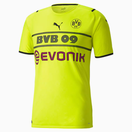 BVB Cup Authentic Men's Jersey 21/22, Safety Yellow-Puma Black, small-GBR
