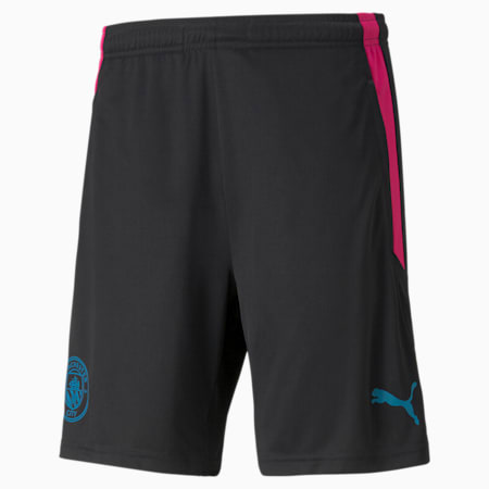 Man City Training Men's Football Shorts, Puma Black-Ocean Depths, small-SEA