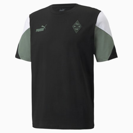 BMG FtblCulture Fußball-T-Shirt für Herren, Puma Black-Laurel Wreath, small