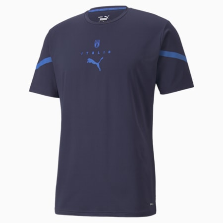 Męska koszulka przedmeczowa PUMA x FIRST MILE FIGC, Peacoat-Team Power Blue, small