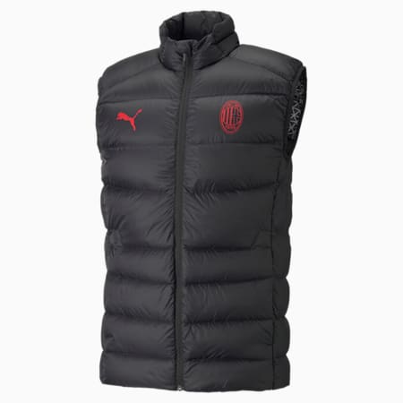 AC Milan Casuals Down Men's Football Vest, Puma Black-Tango Red, small