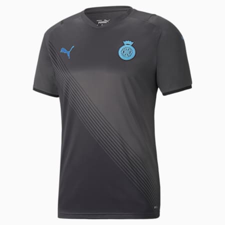 Girona Away Replica Men's Jersey, Asphalt-Puma Black-Team Light Blue, small