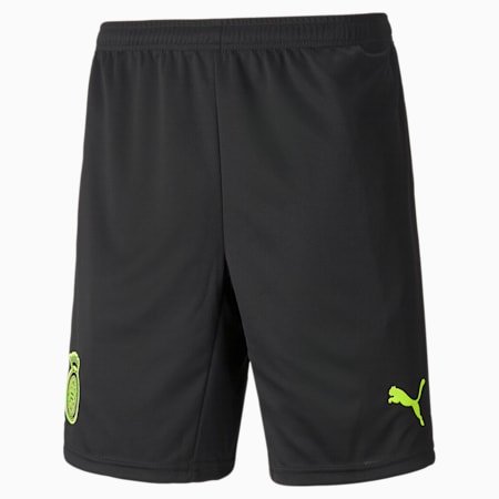 Girona Replica Men's Football Shorts, Puma Black-Safety Yellow, small