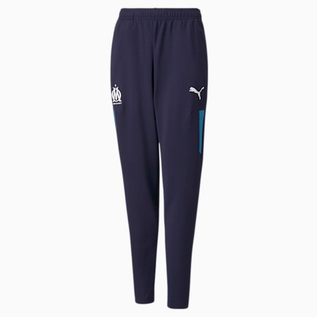 Pantaloni da calcio OM Prematch ragazzi, Peacoat-Bleu Azur, small
