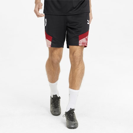 Shorts da calcio ACM Iconic MCS in rete da uomo, Puma Black-Tango Red, small