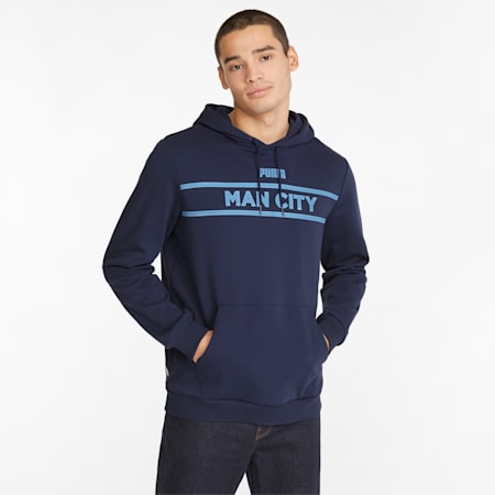Manchester City FtblLegacy Men's Football Hoodie, Peacoat-Team Light Blue, small-IND
