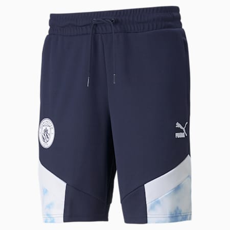 Man City Iconic MCS Mesh Men's Football Shorts, Peacoat-Puma White, small-GBR