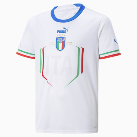 Replika koszulki wyjazdowej Włochy 22/23 młodzieżowa, Puma White-Ultra Blue, small