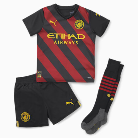 Manchester City F.C. 22/23 Auswärts-Miniset, Puma Black-Tango Red, small