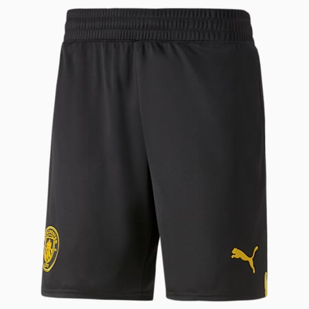 Manchester City F.C. Men's Replica Shorts, Puma Black-Tango Red, small-IND