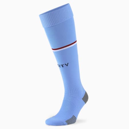 Manchester City F.C. Replica gestreifte Socken Herren, Team Light Blue-Intense Red, small