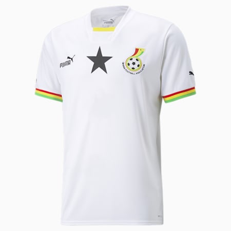 قميص جيرسيه للرجال Ghana Home 22/23 Replica, Puma White-Puma Black, small-DFA
