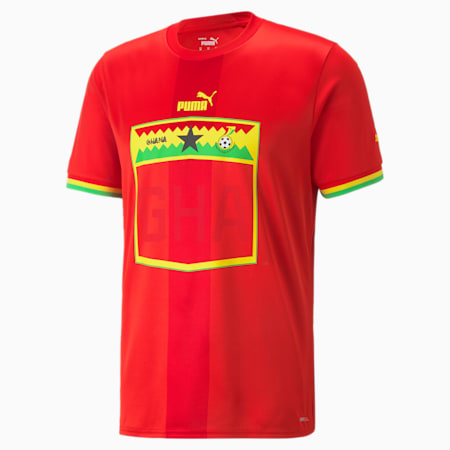 Replika koszulki wyjazdowej Ghana 22/23 dla mężczyzn, Puma Red-Dandelion, small