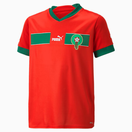 Morocco Home 22/23 Replica Jersey Youth, Puma Red-Power Green, small