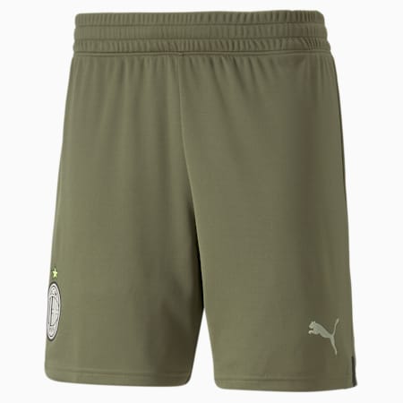 Shorts para hombre réplica de la equipación 22/23 del A.C. Milan, Dark Green Moss-Spring Moss, small