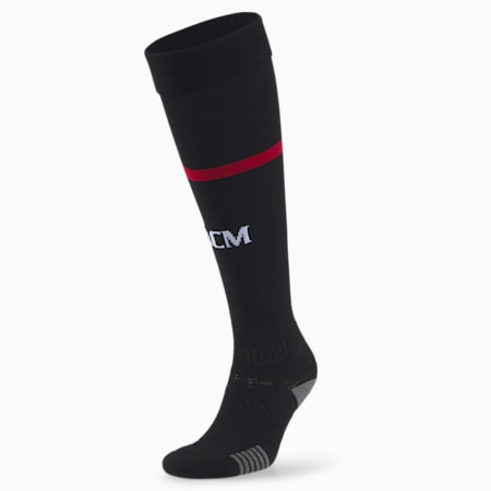 Medias de fútbol para hombre con banda réplica del A.C. Milan, Puma Black-Tango Red, small