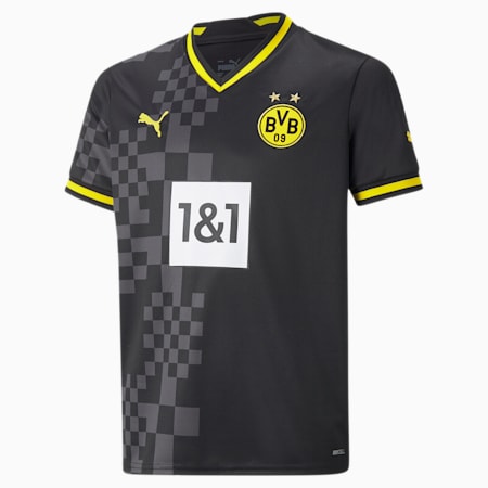Borussia Dortmund Away 22/23 Replica Jersey Niños, Puma Black-Asphalt, small