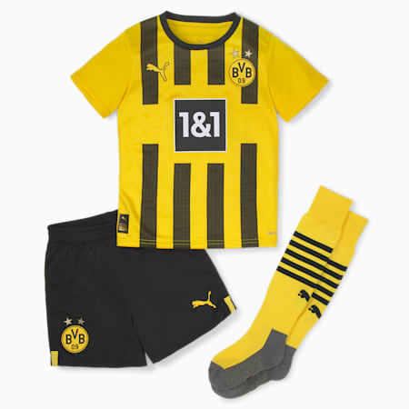 Mini maglia Borussia Dortmund Home 22/23, Cyber Yellow, small