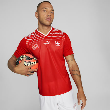 Maglia Svizzera Home 22/23 Replica Uomo, Puma Red-Puma White, small