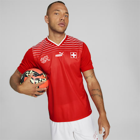 Schweiz 22/23 Replik-Heimtrikot für Herren, Puma Red-Puma White, small