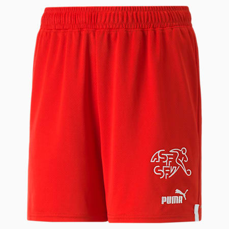 Schweiz 22/23 Shorts für Jugendliche, Puma Red-Puma White, small