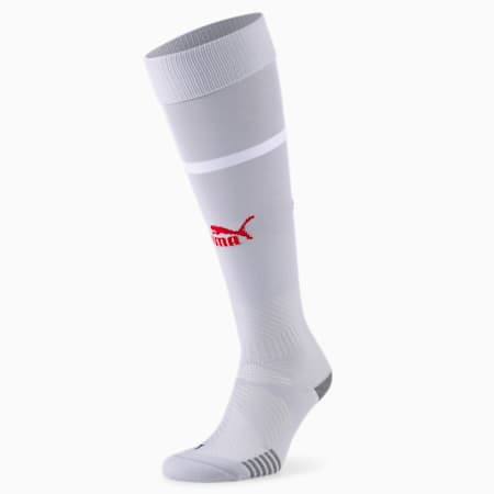 Switzerland Football Banded Replica Socks Men, Harbor Mist-Puma Red, small