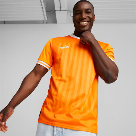 قميص جيرسيه للرجال Ivory Coast Home 22/23 Replica, Vibrant Orange-Puma White, small-DFA