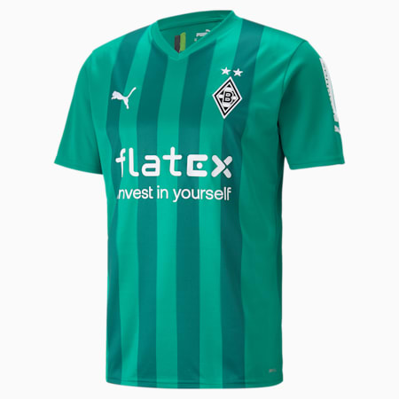 Replika koszulki wyjazdowej Borussia Mönchengladbach 22/23 dla mężczyzn, Pepper Green-Alpine Green, small